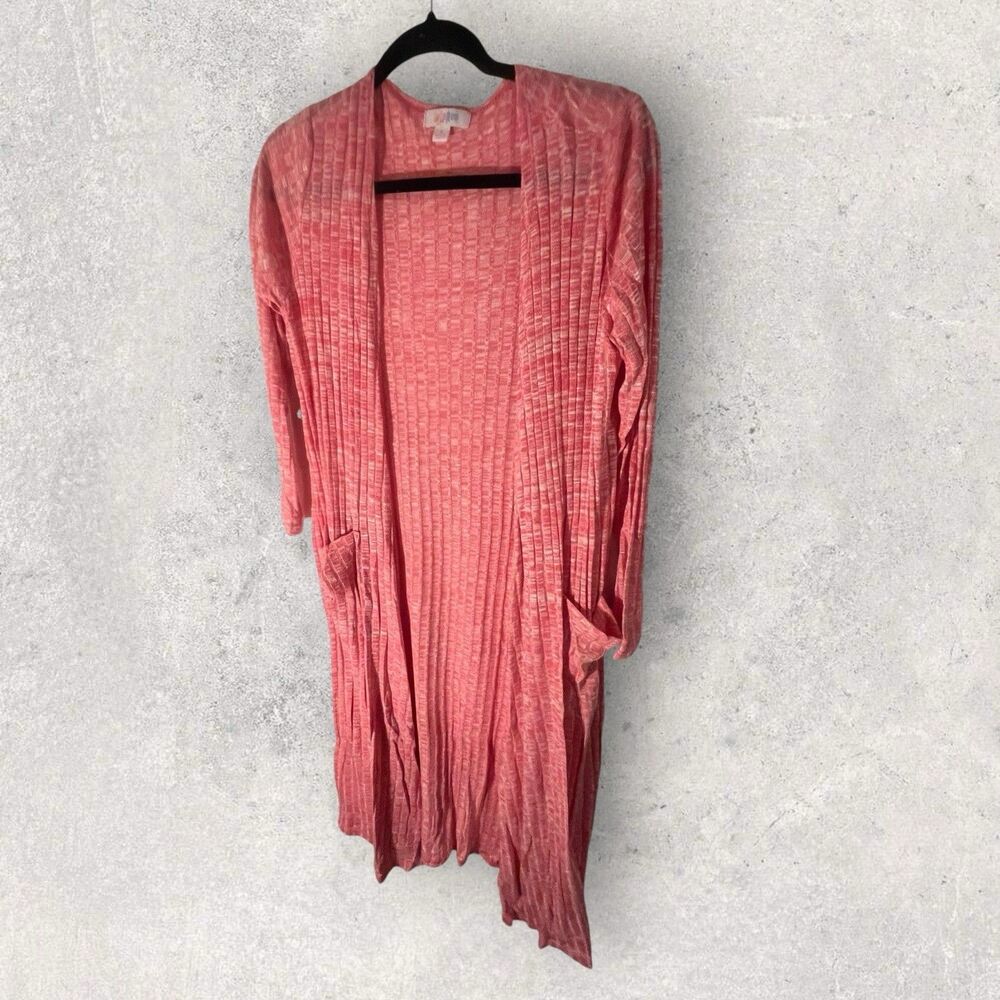 Lularoe Small Sarah Cardigan Women’s Red Textured Print NWT